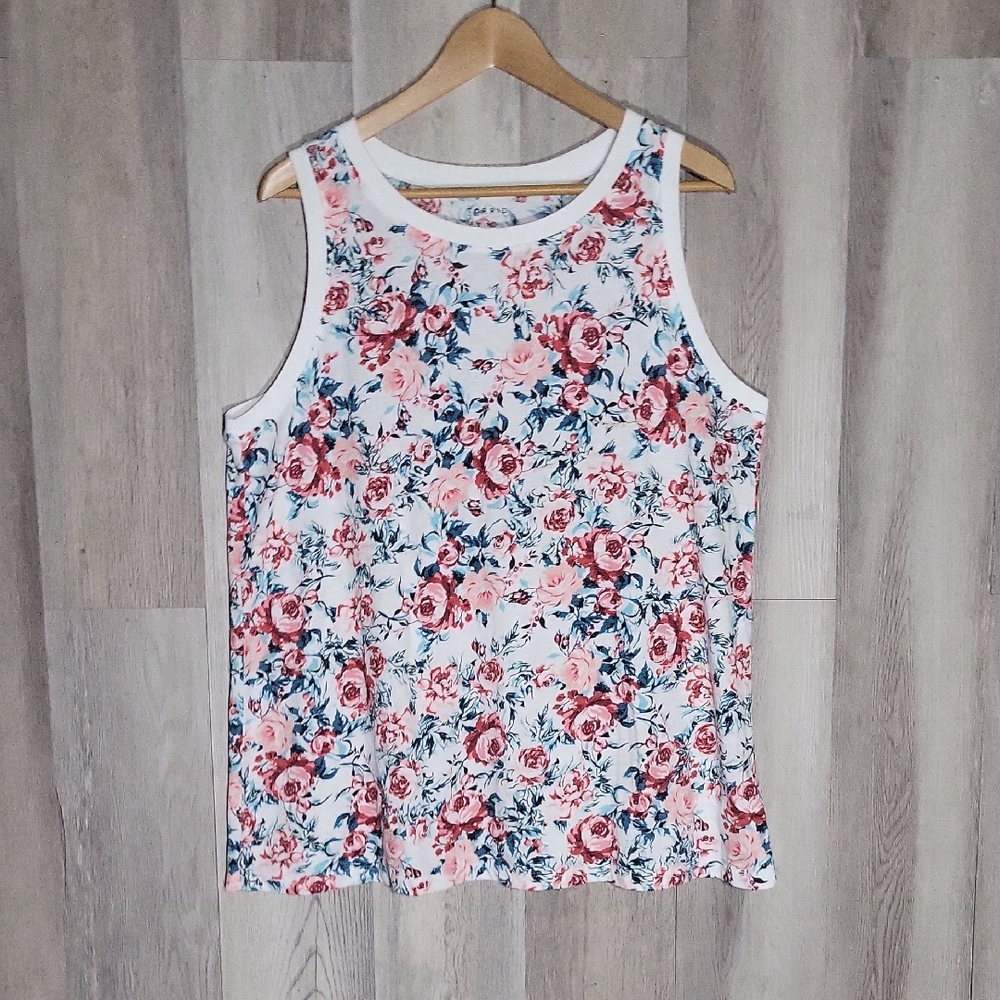 Torrid Classic Fit Womens 1 (14/16 1X) Floral Tank Super‎ Soft Stretch